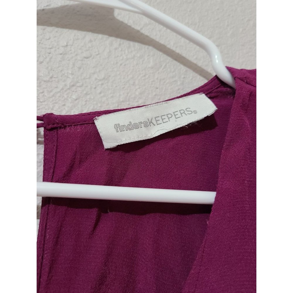 Finders Keepers Long Sleeve V Neck Romper Size ? Purple - Picture 5 of 6